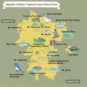 myoko togakushi renzan national park map, Joetsu Myoko Trekking and Hiking