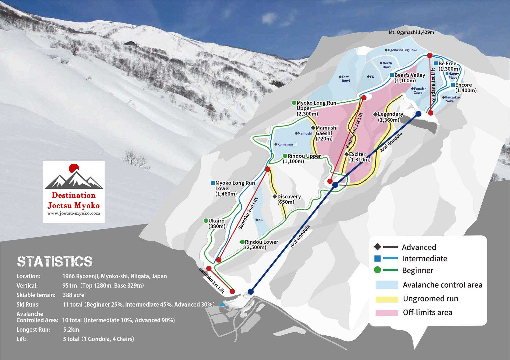lotte arai ski resort trail map
