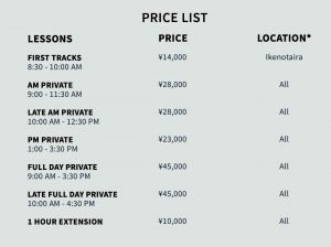 Go Myoko price list 2021