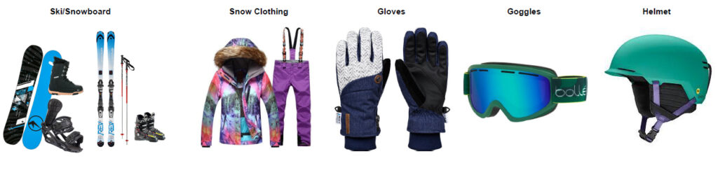 myoko ski gear for lessons