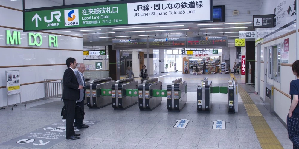 Head through local train gates