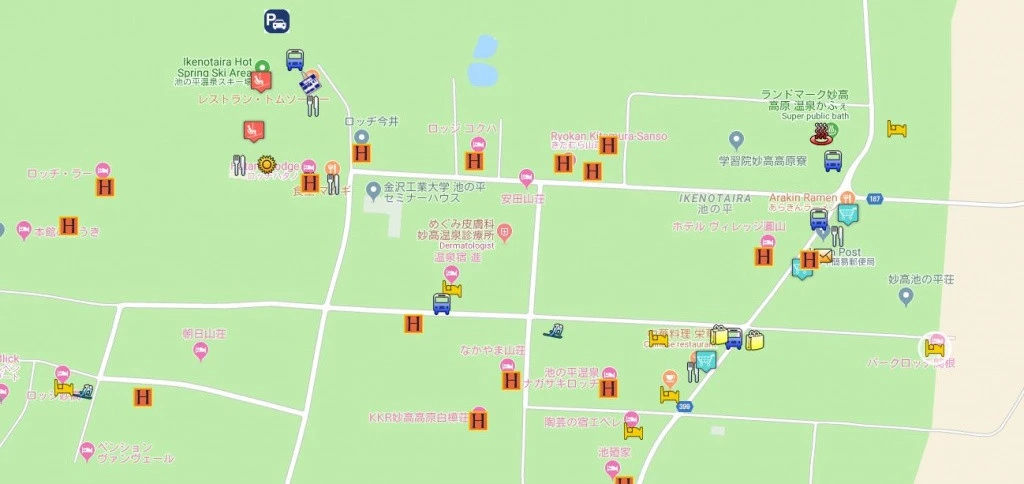park lodge sekine map