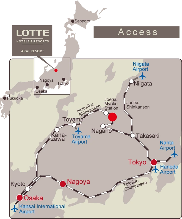 tokyo to arai resort map
